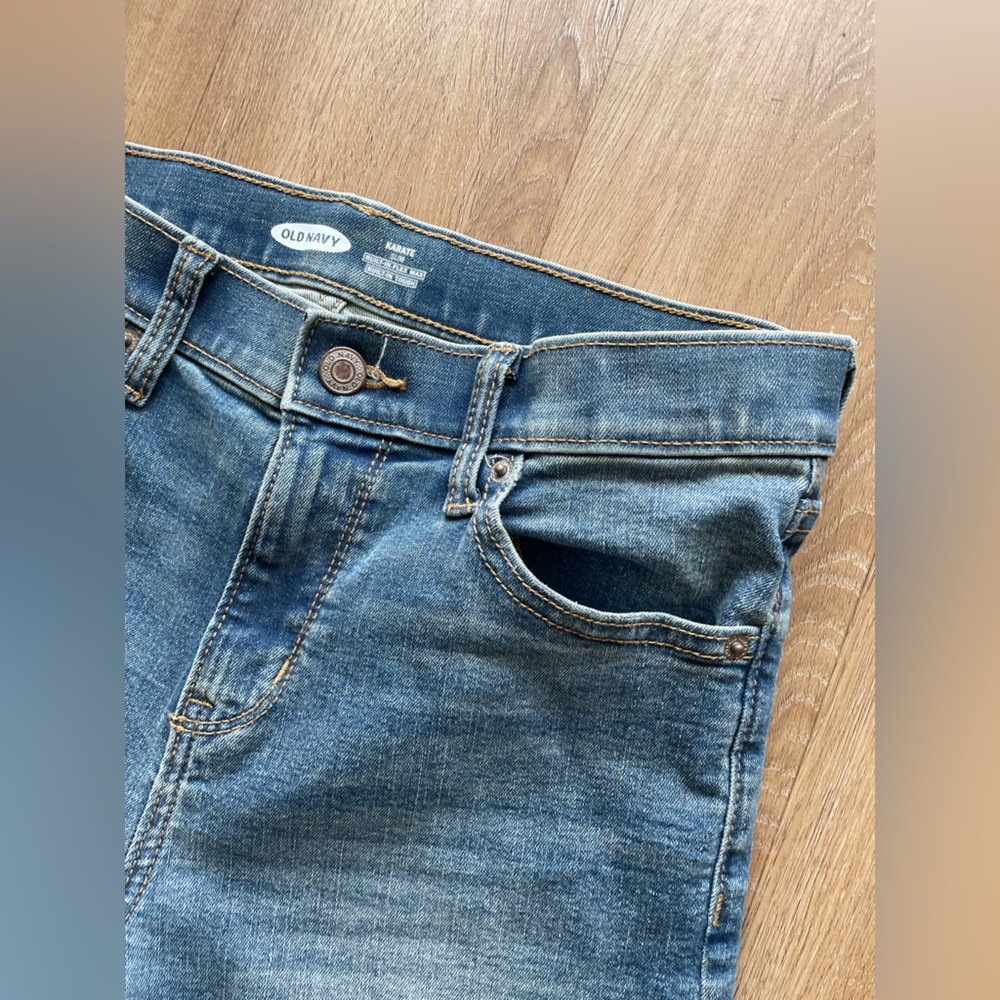 Old Navy Karate Slim Ripped Boys Jeans Size 14 with Built-in Flex Max - Picture 5 of 10